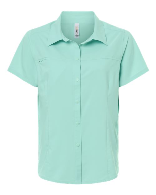 CORE365 Women's UltraUVP Shoreline Short Sleeve Staff Shirt-1