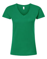 Tultex Women's Fine Jersey V-Neck T-Shirt-1
