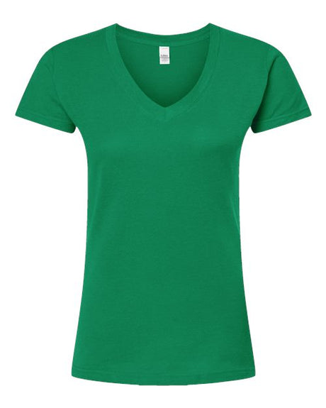 Tultex Women's Fine Jersey V-Neck T-Shirt-1