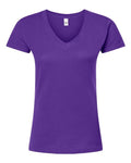 Tultex Women's Fine Jersey V-Neck T-Shirt-1