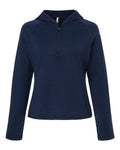 Team 365 Women's Qualify Quarter-Zip Hooded Pullover-1