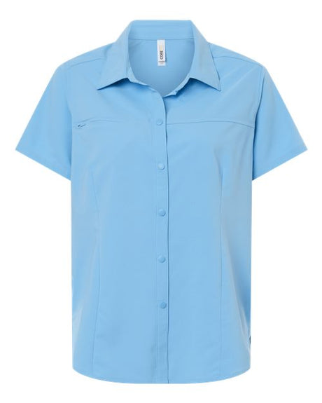 CORE365 Women's UltraUVP Shoreline Short Sleeve Staff Shirt-1