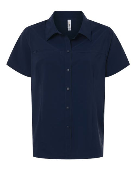 CORE365 Women's UltraUVP Shoreline Short Sleeve Staff Shirt-1
