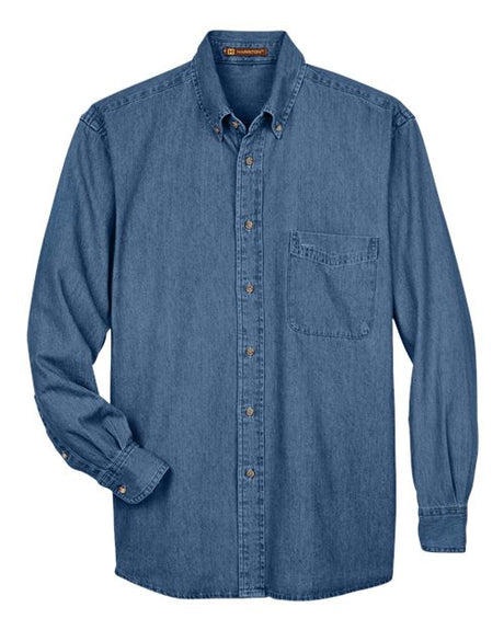 Harriton Men's Denim Shirt-1