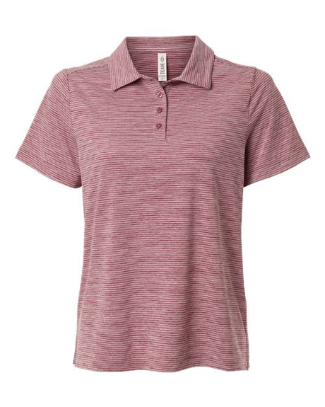 Team 365 Women's Relay Heathered Stripe Polo-1