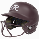 Rawlings Mach Hi-viz 1-tone Matte Fastpitch Softball Batting Helmet with Attached Face Guard-1