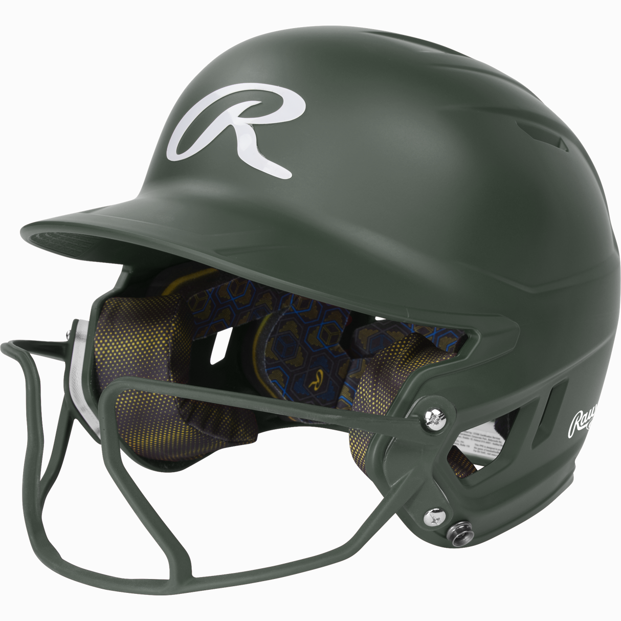 Rawlings Mach Hi-viz 1-tone Matte Fastpitch Softball Batting Helmet with Attached Face Guard-1