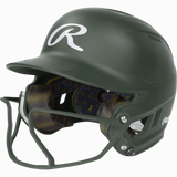 Rawlings Mach Hi-viz 1-tone Matte Fastpitch Softball Batting Helmet with Attached Face Guard-1