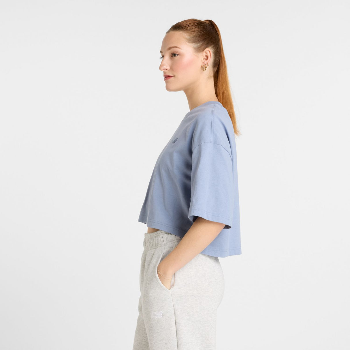 New Balance Women's Logo Oversized Jersey T-Shirt-2