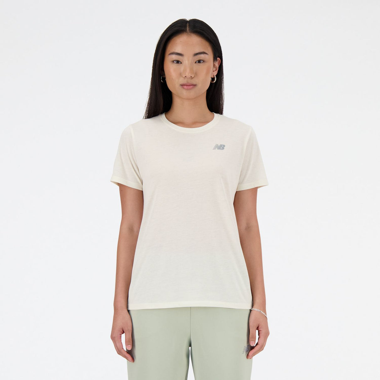 New Balance Women's Sport Essentials Heathertech T-Shirt-1