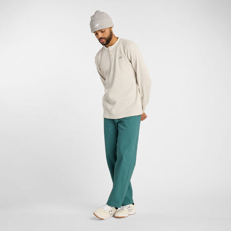 New Balance Men's Numeric Waffle Knit Long Sleeve Henley-1