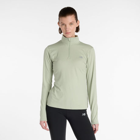 New Balance Women's Sport Essentials Space Dye Quarter Zip-1