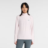 New Balance Women's Sport Essentials Space Dye Quarter Zip-1