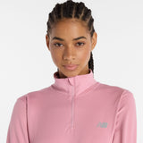 New Balance Women's Sport Essentials Space Dye Quarter Zip-4