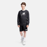 New Balance Youth French Terry Stacked Logo Short-4