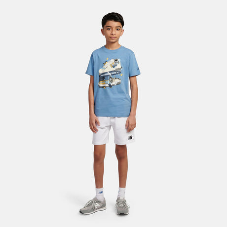 New Balance Youth French Terry Stacked Logo Short-1