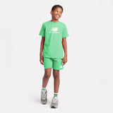 New Balance Youth French Terry Stacked Logo Short-4