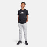 New Balance Youth Jersey Stacked Logo Tee-4
