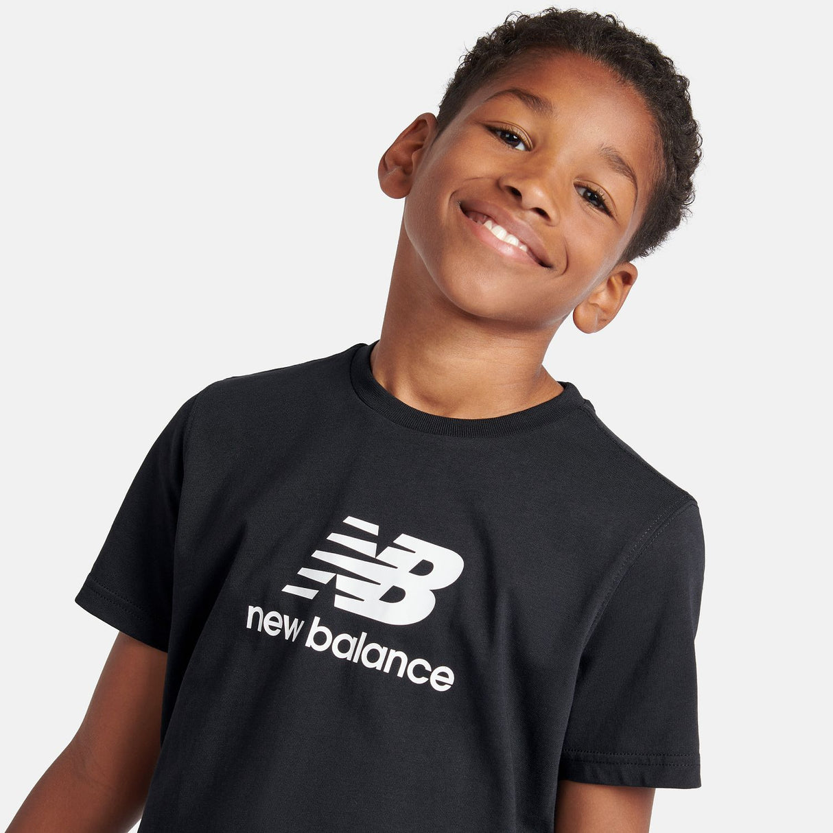 New Balance Youth Jersey Stacked Logo Tee-8
