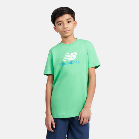 New Balance Youth Jersey Stacked Logo Tee-1