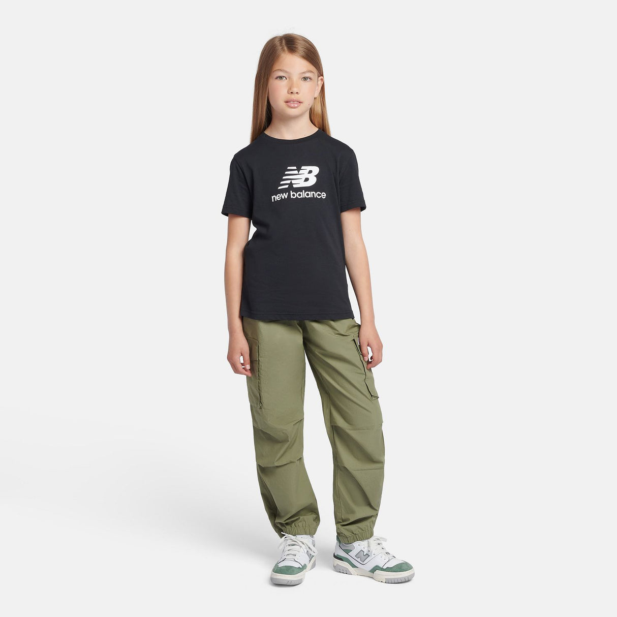 New Balance Youth Jersey Stacked Logo T-Shirt-4