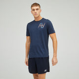 New Balance Men's Graphic Impact Run Short Sleeve-1