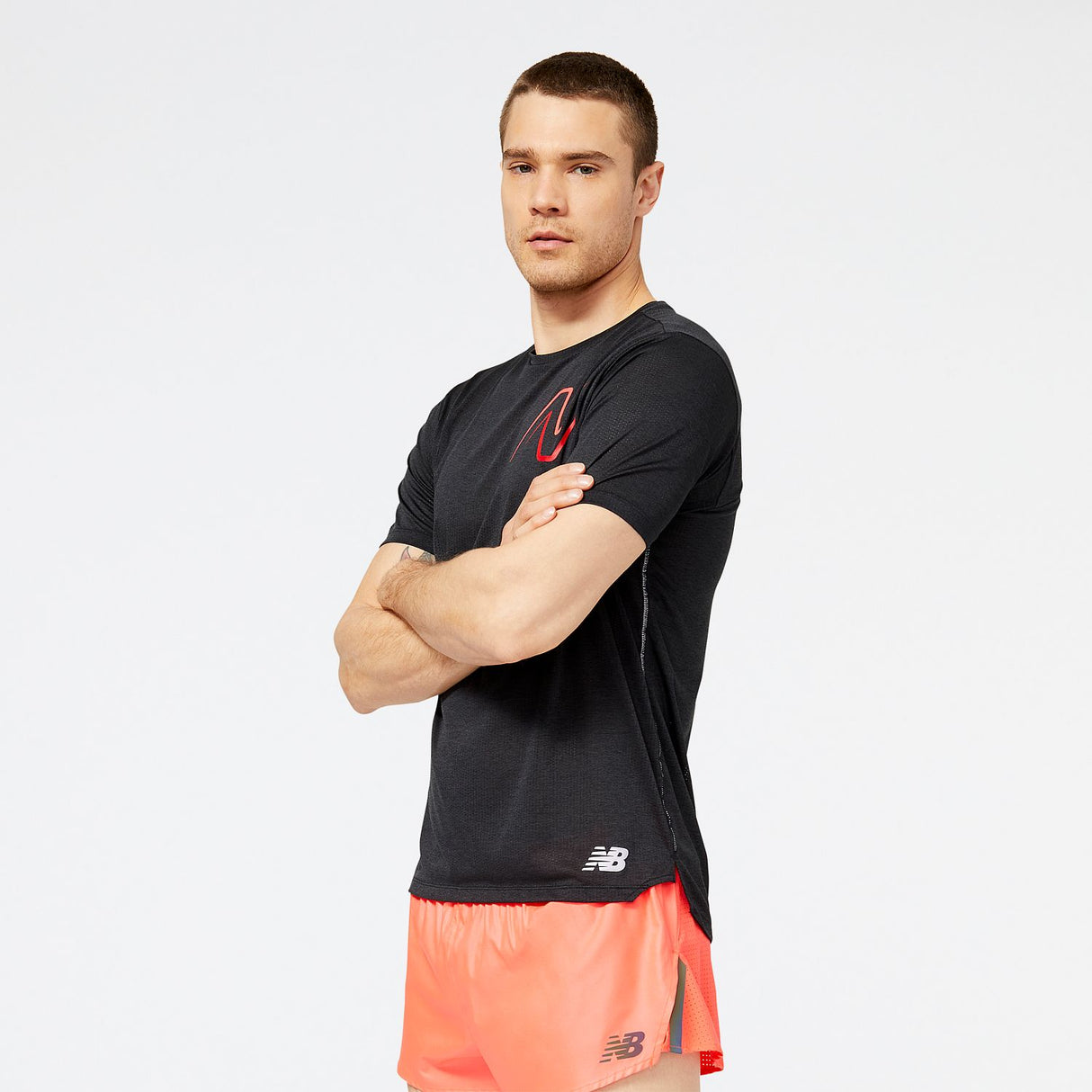 New Balance Men's Graphic Impact Run Short Sleeve-2