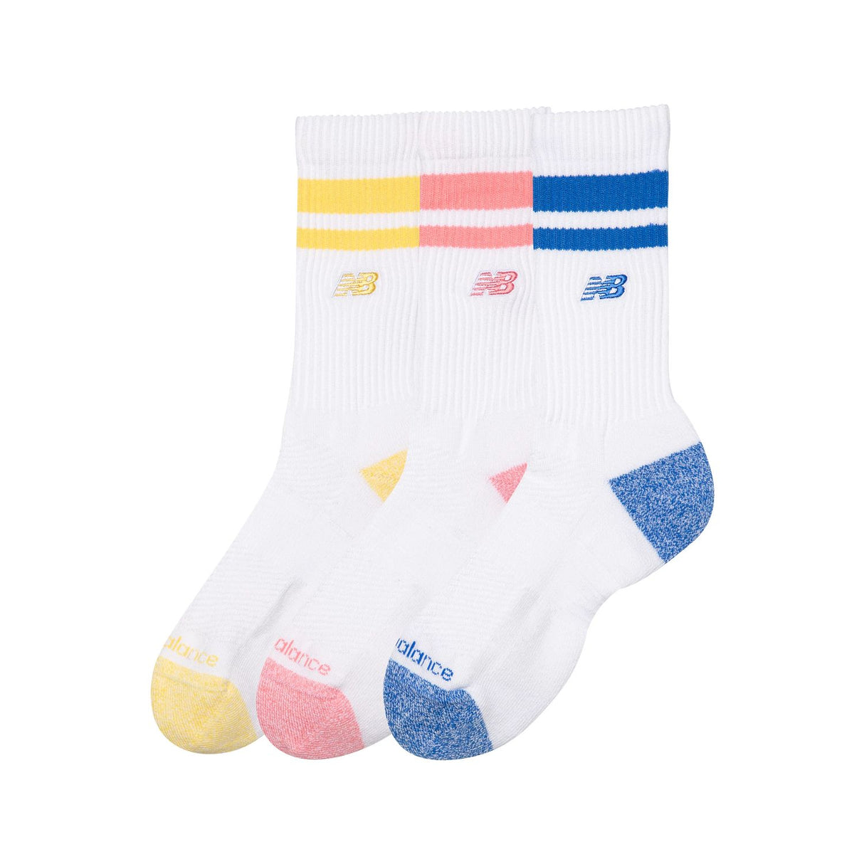 New Balance Active Lifestyle Striped Crew Socks 3 Pack-2
