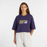 New Balance Women's Athletics Premium Chest Logo Cropped T-Shirt-2