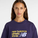 New Balance Women's Athletics Premium Chest Logo Cropped T-Shirt-5