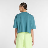 New Balance Women's Athletics Premium Chest Logo Cropped T-Shirt-3