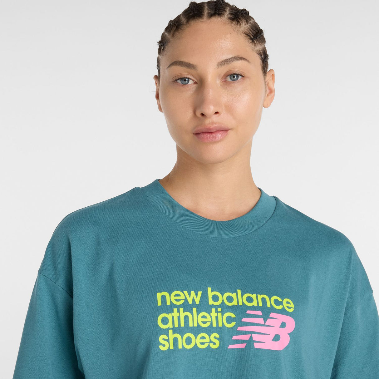 New Balance Women's Athletics Premium Chest Logo Cropped T-Shirt-4