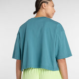 New Balance Women's Athletics Premium Chest Logo Cropped T-Shirt-6