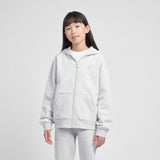 New Balance Youth Brush Back Small Logo Full Zip Hoodie-4