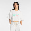 New Balance Women's Athletics Premium Chest Logo Cropped T-Shirt-2