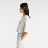 New Balance Women's Athletics Premium Chest Logo Cropped T-Shirt-3