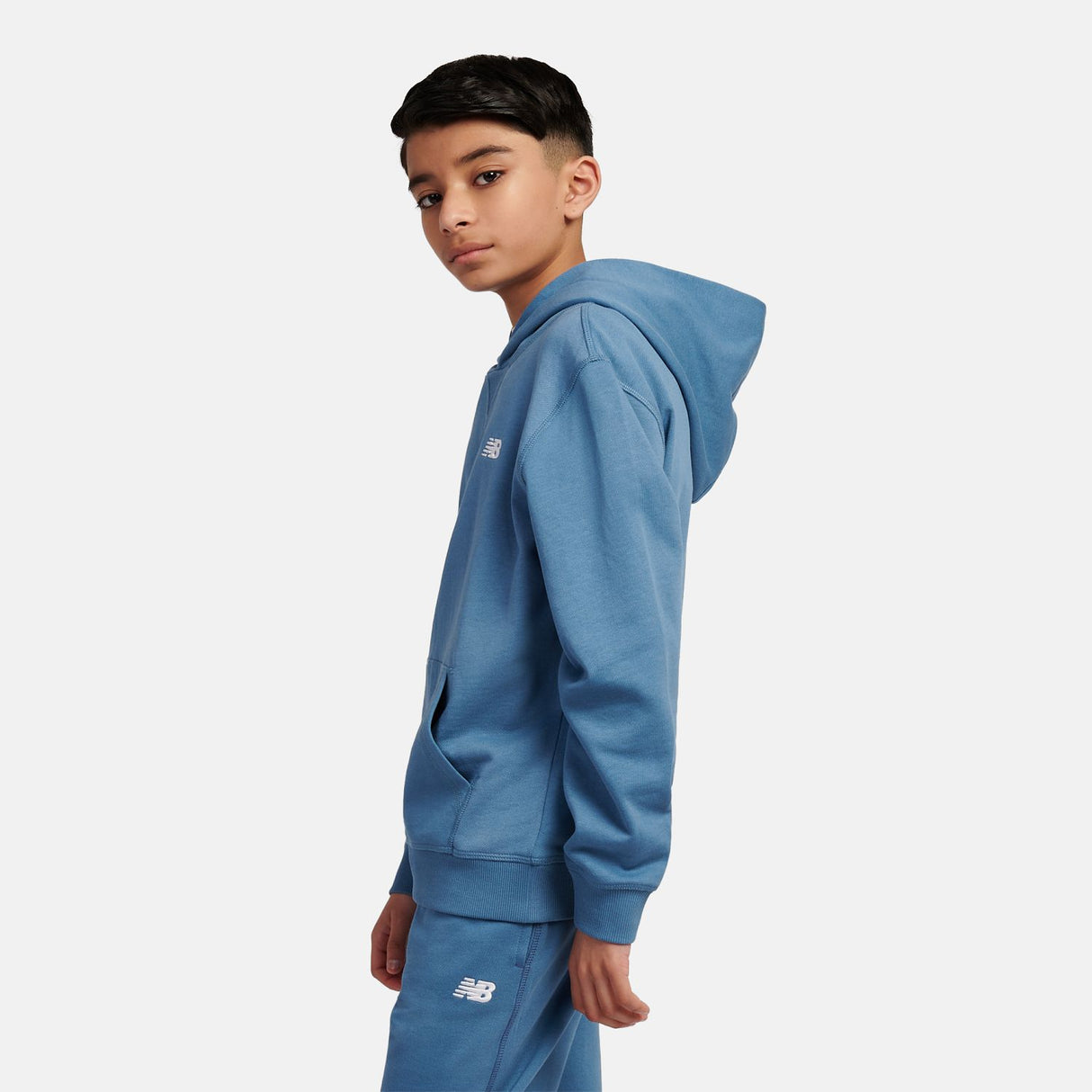 New Balance Youth French Terry Small Logo Hoodie-6