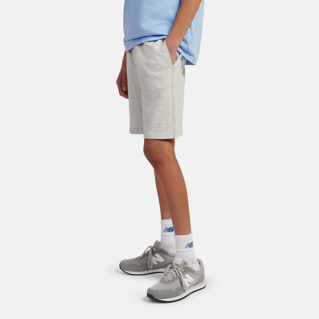 New Balance Youth French Terry Small Logo Short-6