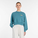 New Balance Women's Athletics Premium Logo Relaxed Crop Crew-2