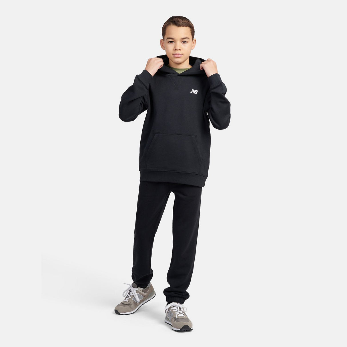 New Balance Youth French Terry Small Logo Hoodie-4