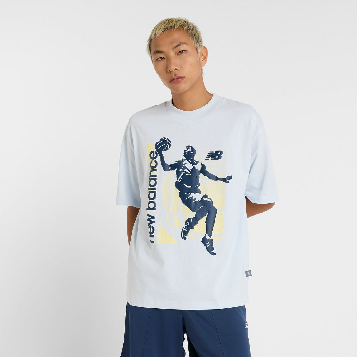 New Balance Men's Hoops Graphic Vintage T-Shirt-1