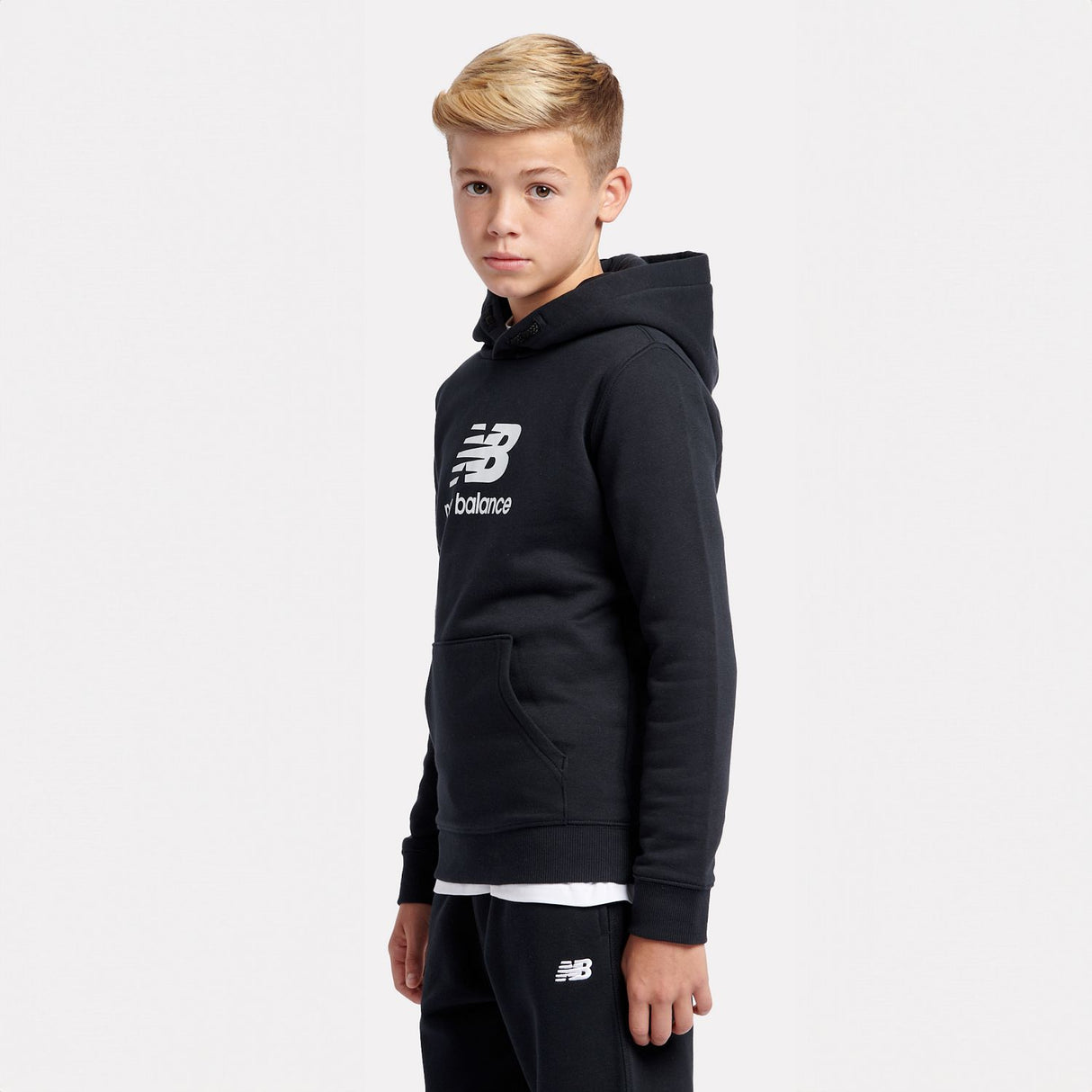 New Balance Youth French Terry Stacked Logo Hoodie-6