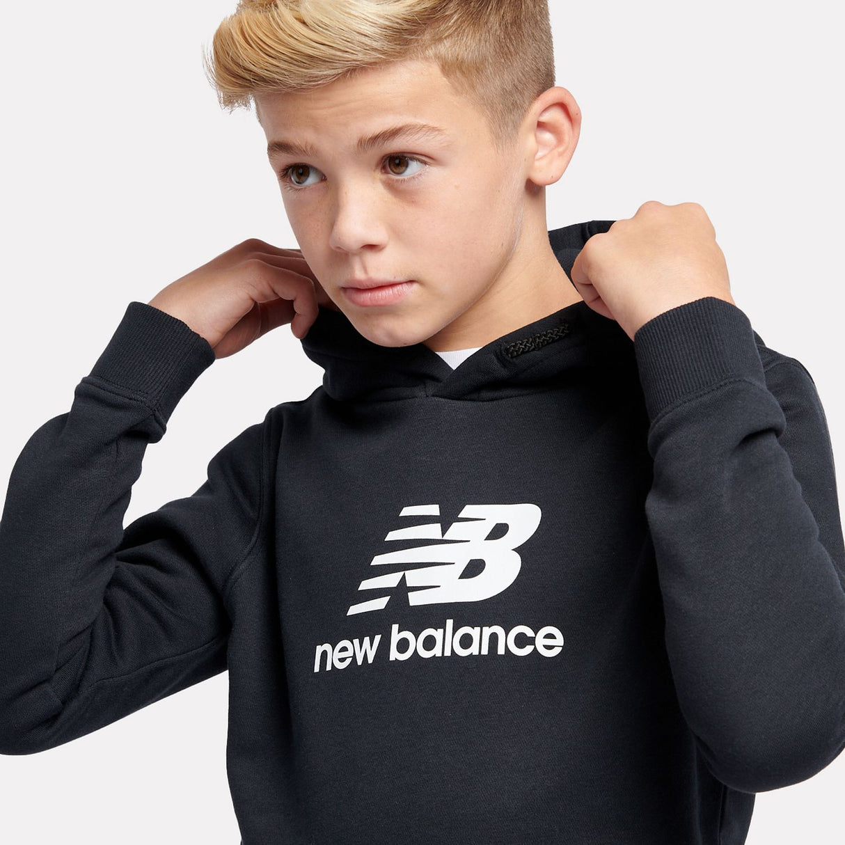New Balance Youth French Terry Stacked Logo Hoodie-8