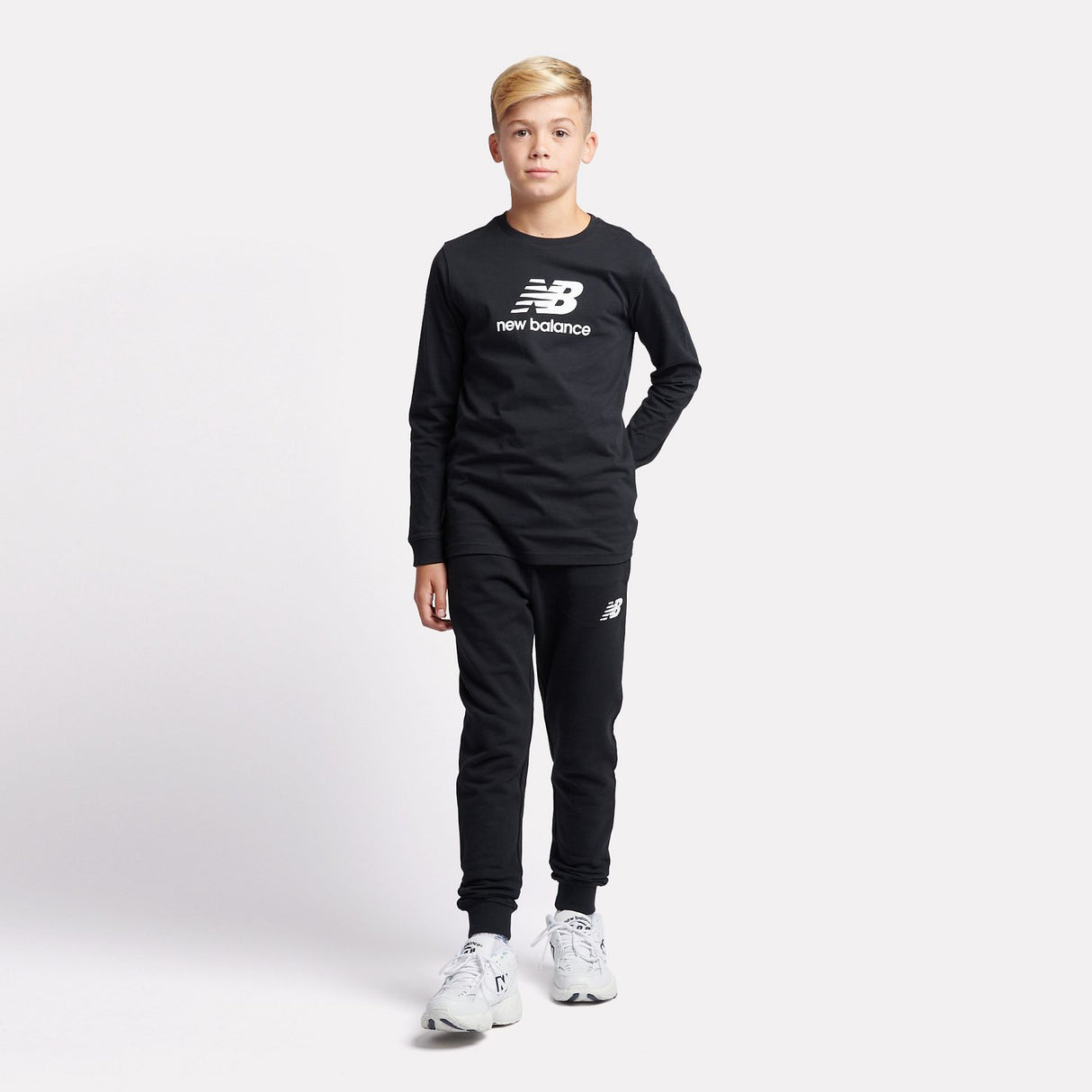 New Balance Youth French Terry Stacked Logo Jogger-4