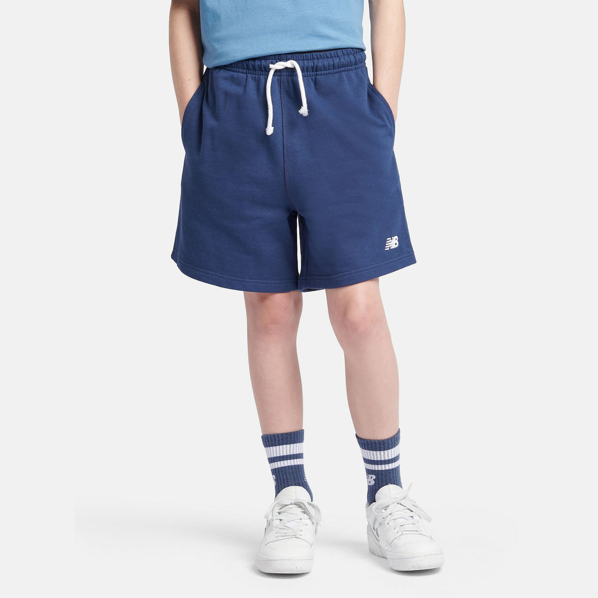 New Balance Youth French Terry Small Logo Short-5