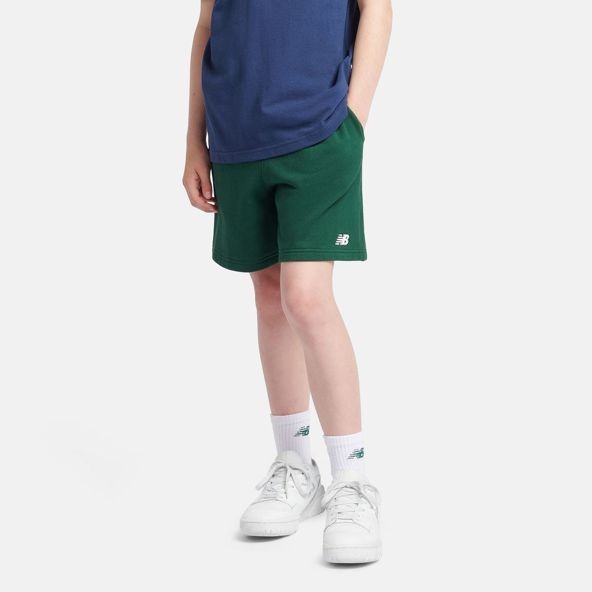 New Balance Youth French Terry Small Logo Short-5