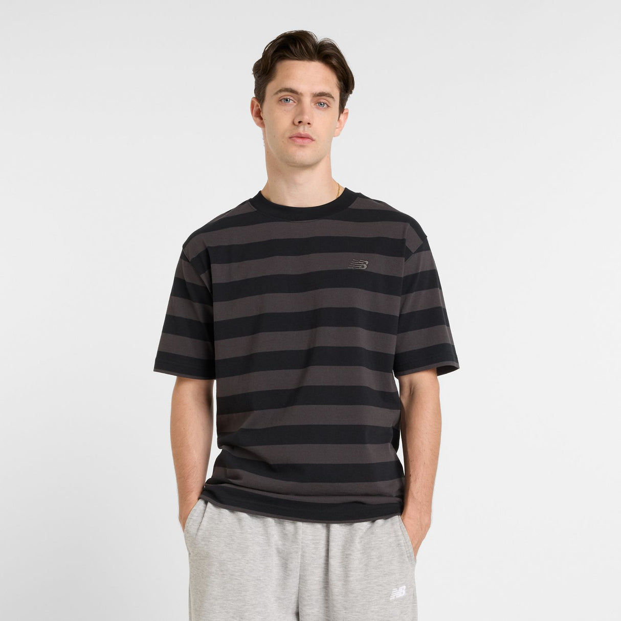 New Balance Men's Athletics Cotton Thick Stripe T-Shirt-1