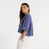 New Balance Women's Athletics Flower Oversized Cropped T-Shirt-2