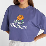 New Balance Women's Athletics Flower Oversized Cropped T-Shirt-4
