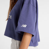 New Balance Women's Athletics Flower Oversized Cropped T-Shirt-5